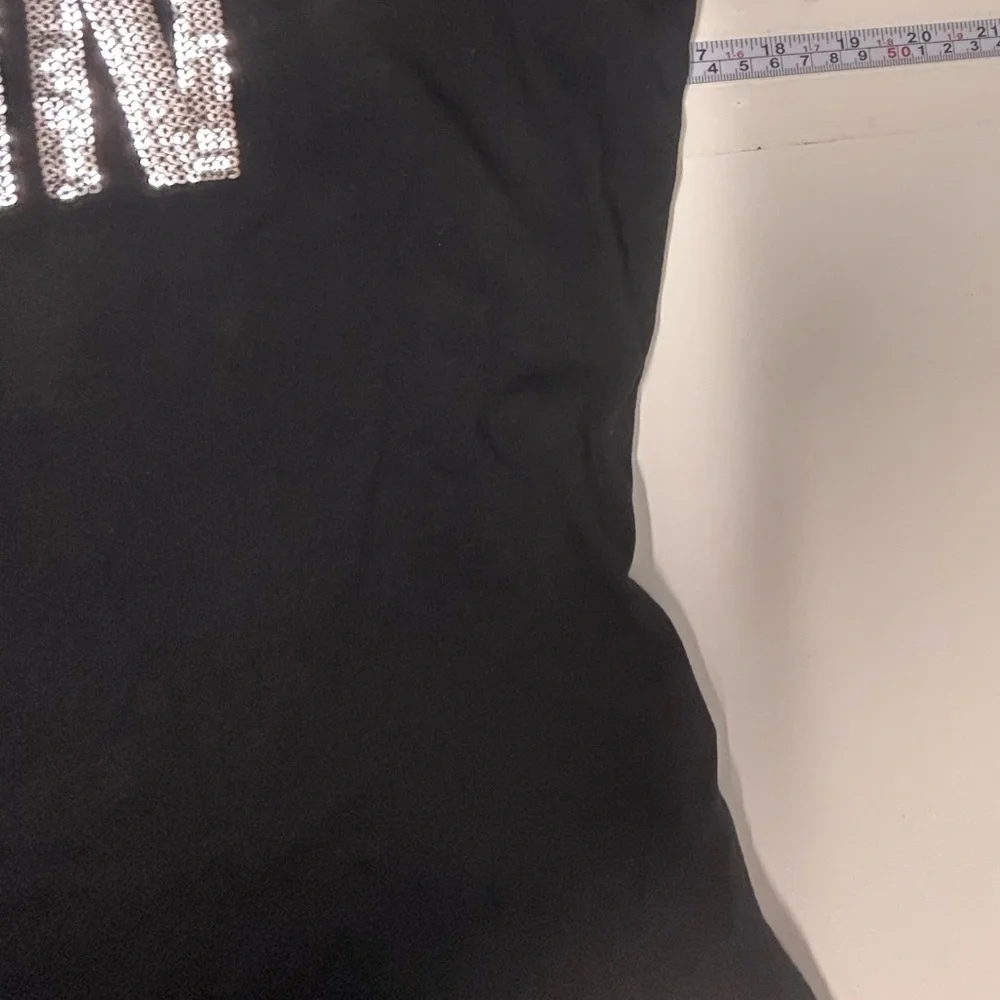 NWT Calvin Klein Black Tee with Silver Logo Print - Picture 3 of 8